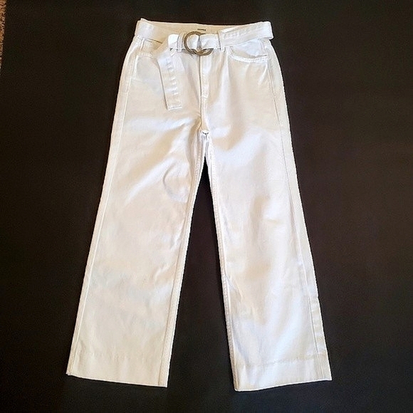 GRLFRND White Belted Wide Leg High Rise Sample Peace Jeans Vintage Inspired - Picture 1 of 9